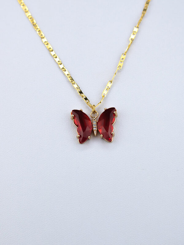 Κολιέ Butterfly effect red